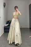 MUTEDANCE Wide Waist Silk Swing Skirt MD22SS54 Naked